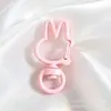 Llavero Giratorio de Conejo de Dibujos Animados en Color Macarrón Cierre de Langosta Colgante Hecho a Mano Cadena para Bolso Accesorios de Joyería DIY Venta al por Mayor