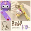Al por mayor de fábrica Dibujos Animados Muñeca KT Gato Llavero Muñeca de Goma Líquida PVC Llavero de Muñeca DIY Bolsa Llave Colgante Pequeño