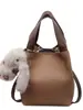 Bolsa Saco com Padrão Lichia para Mulheres 2026 Inverno Nova Casual Versátil Bolsa de Mão Bolsa de Ombro Fashionável para o Dia a Dia Bolsa Transversal