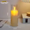 Lámpara de Velas Electrónicas LED de Simulación con Control Remoto Recargable Decoración de Escena Velas Guion de Boda Uso para Matar Lámpara de Llama