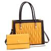 [Bolso de Mujer Transfronterizo] Bolso de Dos Piezas Bolso Casual Plisado para Mujer Bolso Bandolera de Hombro de Mano de Gran Capacidad