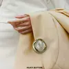 Botón Doble de Resina y Metal Fangyuan Chaqueta de Traje Moda Abrigo Suéter de Lana Suéter de Punto Botón Decorativo Exquisito