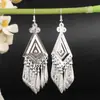 Pendientes de Pavo Real para Minorías Étnicas, Regalos Retro de Plata Miao Estilo Étnico, Accesorios de Pendientes Vintage de Imitación Plata