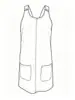 Vestido Jeans Lavado Estilo Europeu e Americano para Comércio Exterior, Novo Vestido Jeans Reto Sem Mangas com Bolsos Casual para Férias de Verão