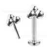 Novo Piercing Labial F136 de Liga de Titânio com Fundo Plano e Pino, Piercing de Nariz, Stud Versátil e Requintado para Hélice da Orelha, Joias de Piercing DIY