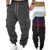 Pantalones Jogger Cargo Holgados con Bolsillos para Hombre de AliExpress Primavera y Otoño, Deportivos, Diarios, Cálidos, Versátiles, Casuales Largos