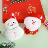 Pingente de boneco de pelúcia de Natal, chaveiro fofo de boneco de neve e rena, decoração de bolsa, acessórios de presente para barraca de feriado