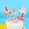 Toppers Decorativos para Pasteles Estilo Ins Coreano Retro Inserts para Pasteles Decoración de Mesa de Postres Inserts Bandera Estilo Sombrero de Fiesta