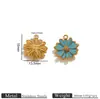Aço Inoxidável Gotejamento de Óleo Pingente de Margarida Colorida Acessórios para Joias DIY Pulseira Colar Charme Estilo Floral Fresco