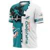 Camiseta Deportiva de Verano 3D con Estampado Digital de Equipo de la NFL Europea y Americana Transfronteriza 2024 para Hombre y Mujer, Manga Corta, Cuello Redondo