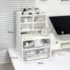 Prateleira de Armazenamento com Painel Perfurado para Mesa de Trabalho, Mesa de Computador Multicompartimento para Casa e Estudante, Estação de Trabalho com Prateleira Elevada