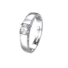 Anillo de Pareja Coronas para Amor Anillo de Diamante de Circón de 1 quilate de Cuatro Garras Par para Hombres y Mujeres Anillo de Boda Corona Apertura Anillo de Par