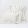 Almohada con Volantes Estilo Ins Funda de Almohada de Terciopelo de Color Puro Sofá de Sala de Estar Oficina Respaldo Suave Funda de Cojín