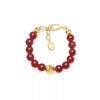 Pulsera Ruyi de ágata rojo y bola de oro de primavera para mujer, diseño de lujo ligero de alta gama, sentido de diseño, moda de nicho, temperamento, decoración de cordón para mano versátil