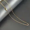 Joias de Comércio Exterior Europeias e Americanas, Colar em Corrente Plana de Cobre 2mm Estilo Camadas, Colar Feminino Multitamanho 40-75cm