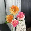 2 Flores Artificiales de Dalia de Colores para Boda Guía de Camino de Boda Arreglo Floral Hotel Diamante Flores Artificiales de Alta Gama