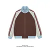 Sudadera Chaqueta de Otoño para Hombre Estilo Universitario Rayada con Cuello Alto para Adolescentes, Chaqueta Versátil Harajuku Coreano