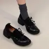 Sapatos Mary Jane Femininos 2026 Outono Novo Estilo Salto Bloco Solado Grosso Confortáveis Casuais Versáteis Slip-on Alongadores Visuais Sapatos de Salto Único Femininos