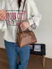 Bolsa Boston Feminina 2025 Nova Primavera e Verão Tendência Moda Simples Bolsa de Ombro Crossbody Bolsa Almofada