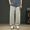 Pantalones casuales para hombre 2026 verano nuevo estilo sueltos finos rectos pantalones de chándal casuales algodón