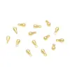 Colgante de Corazón Color Duradero Relleno de Oro de 14K Microincrustado con Circonita Accesorios de Joyería DIY Colgante de Cadena de Cola de Gota de Agua para Pulsera