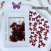 Arte de Uñas Año Nuevo Rojo Vino Resina Lazo Joyería Angela Rojo Cinta regular Mini tamaño pequeño Decoración Punta de Dedo
