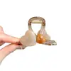 Pin de tiburón girly estilo universitario con lazo de alto valor en la parte posterior de la cabeza, pin de tamaño mediano, pasador de pelo con cuentas coreanas