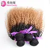Fábrica de Xuchang Extensiones de Cabello Humano Real T1B/27 Extensiones de Cabello Humano Rizado Kinky