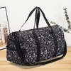 Bolsa de Viaje Portátil Simple para Deportes Fitness Gran Capacidad Bolso de Hombro Cruzado Tela Oxford Estampado de Dibujos Animados Bolsa de Viaje