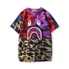 Camiseta Camuflada de Tiburón de Manga Corta de Moda Comercio Exterior Venta al por Mayor Transfronteriza Manga Corta Estampada