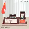 Fábrica de Origen 2026 Calendario de Escritorio de Secuoya de Gama Alta Adorno de Escritorio Ejecutivo de Madera de Lujo para Oficina