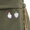 Broche de crachá de Natal dos desenhos animados fantasma criativo Papai Noel broche engraçado emblema de presente da série de Natal