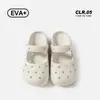 Zuecos Mary Jane para uso exterior en verano, pantuflas de EVA para mujer, transpirables, antideslizantes, resistentes a la playa, zapatos casuales de punta cerrada con soporte para el arco