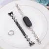 A Nova Série de Cores Starlight é Adequada para Pulseiras do Relógio Xiaomi Mi Band 8/9, Pulseiras de Relógio Inteligente com NFC de Aço Inoxidável Metálico