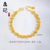 Tienda de Oro Mismo Estilo Pulsera de Calabaza Mariposa Chapada en Oro Grabada con Láser, Joyería Brillante de Trébol de Cuatro Hojas, Pulsera de Lujo Nicho, Regalo para Novia