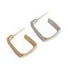 Brincos de prata esterlina coreanos S925 EA356 INS simples irregulares geométricos quadrados brincos femininos brincos de prata