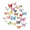 24 Piezas Sombra de Flor Mariposa Acuarela Mariposa DIY Pegatina de Pared Sala de Estar Dormitorio Decoración de Pared de Fondo Cubre Imperfecciones Pegatina de Pared