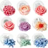 Flor de Peonía Flor de Rosa Flor de Tulipán Flor de Plumeria Vela Aromática Molde de Silicona Molde de Yeso para Hornear DIY