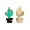 Planta Verde Cactus Transfronterizo Más Vendido Joyería con Goteo de Aceite Accesorios Colgante de Aleación DIY Cadena para Teléfono Móvil Llavero Colgante