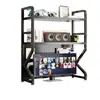 Estante de Livros Painel Perfurado Rack de Armazenamento Quarto Rack de Armazenamento para Computador Estante de Mesa Armazenamento de Lanches Sem Furos Mesa de E-Sports