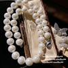 Collar de perlas con forma de lágrimas de sirena, cadena de cuentas de concha de mar profundo barroca de Tahití, cadena de perlas de bulbo pequeño superpuestas