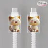 Gato Amarillo Feliz Imagen 2D Acrílico Protector de Cable de Datos, Previene Daños, Datos de Teléfono Tipo-C