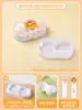 Caja de embalaje Xue Meiniang 2 piezas 4 Daifuku de Ciruela Bandeja de papel individual Qing Tuan Mochi Crujiente de Yema de Huevo Embalaje Baozi Sam dos cuatro partes