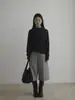 Pantalones de Traje Evertrue 50% Lana para Mujer 2025 Estilo Coreano Otoño e Invierno Pierna Ancha Sueltos Cepillados Cortos 68081