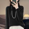 Suéter de Cuello Alto Grueso de Nuevo Estilo Otoño/Invierno 2025 para Mujer, Versátil Cuello Alto Apilado Tejido de Moda como Capa Base