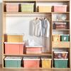Caja Portátil de Plástico para el Hogar, Ajustada, Estudiante, Color Sólido, Extra Grande, para Almacenamiento y Manejo de Artículos Varios, Ropa, Colchas, Caja de Rotación