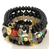 Amazon Transfronterizo Nuevo Torre Eiffel Corazón de Amor Etiqueta Colgante Pulsera Pulsera de Cuentas de Búho