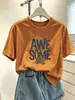 Camiseta de manga corta 100% algodón para mujer, estilo coreano, moderna y versátil, top verde aguacate, ropa de mujer verano 2026