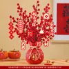 Alegría de Inauguración de Casa Decoraciones para Nuevo Hogar Sala de Estar Cubo de la Fortuna Adorno Fruta del Dinero Suministros para Ceremonia de Mudanza Juego Completo