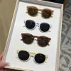 Gafas de Sol Blancas Retro de Marco Pequeño Estilo Influencer para Mujer, Gafas de Sol Redondas Versión Coreana Estilo Influencer Aqin para Cara Redonda de Hombre